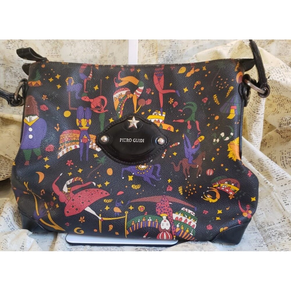 Quirky, Whimsical, Colorful - Piero Guidi Black Magic Circus Purse Shoulder Bag